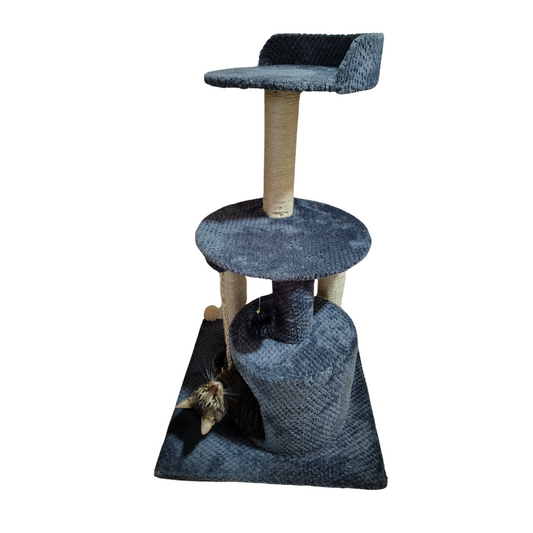 Gimnasio Arbol Rascador Para Gatos Con Casa Cilindrica