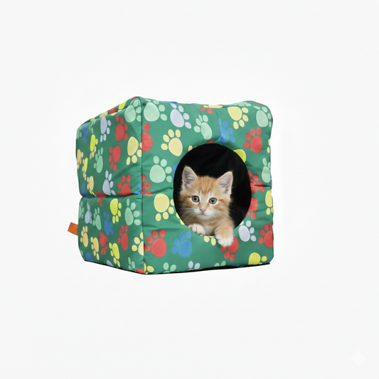 Cama Cubo En Tela Para Perro o Gato