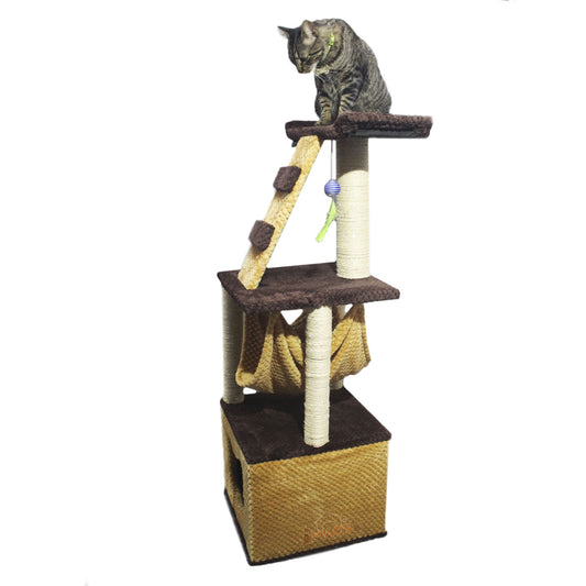 Gimnasio Arbol Rascador Para Gatos Base Cajon