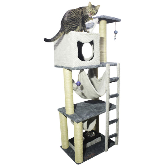 Gimnasio Arbol Rascador Para Gatos Escalera Larga