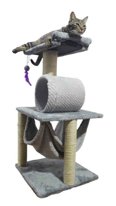 Gimnasio Arbol Rascador Para Gatos Hamaca Cilindro