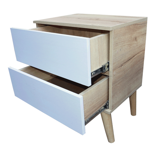 Mesa de noche estilo duplex