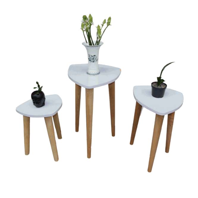 Mesa Estilo Nórdico Set x3