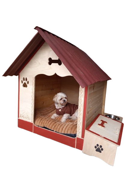 Casa De Madera Para Perros Grandes Con Platero