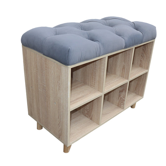 Zapatero Organizador Recibidor Con Puff Acolchado