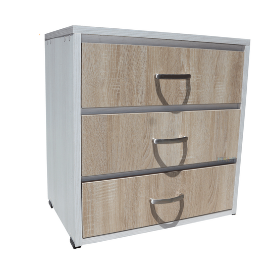 Mesa De Noche Tres Cajones Riel