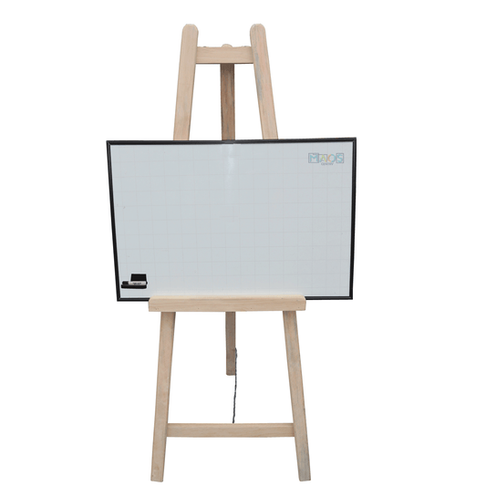 Pizarra Tablero Acrilico Cuadricula Borrable 60X40 Con Tripode