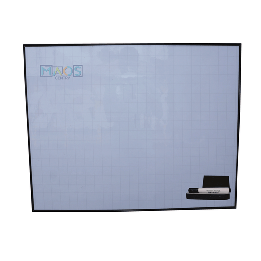 Pizarra Tablero Acrilico Cuadricula Borrable 80X120 Para Colgar