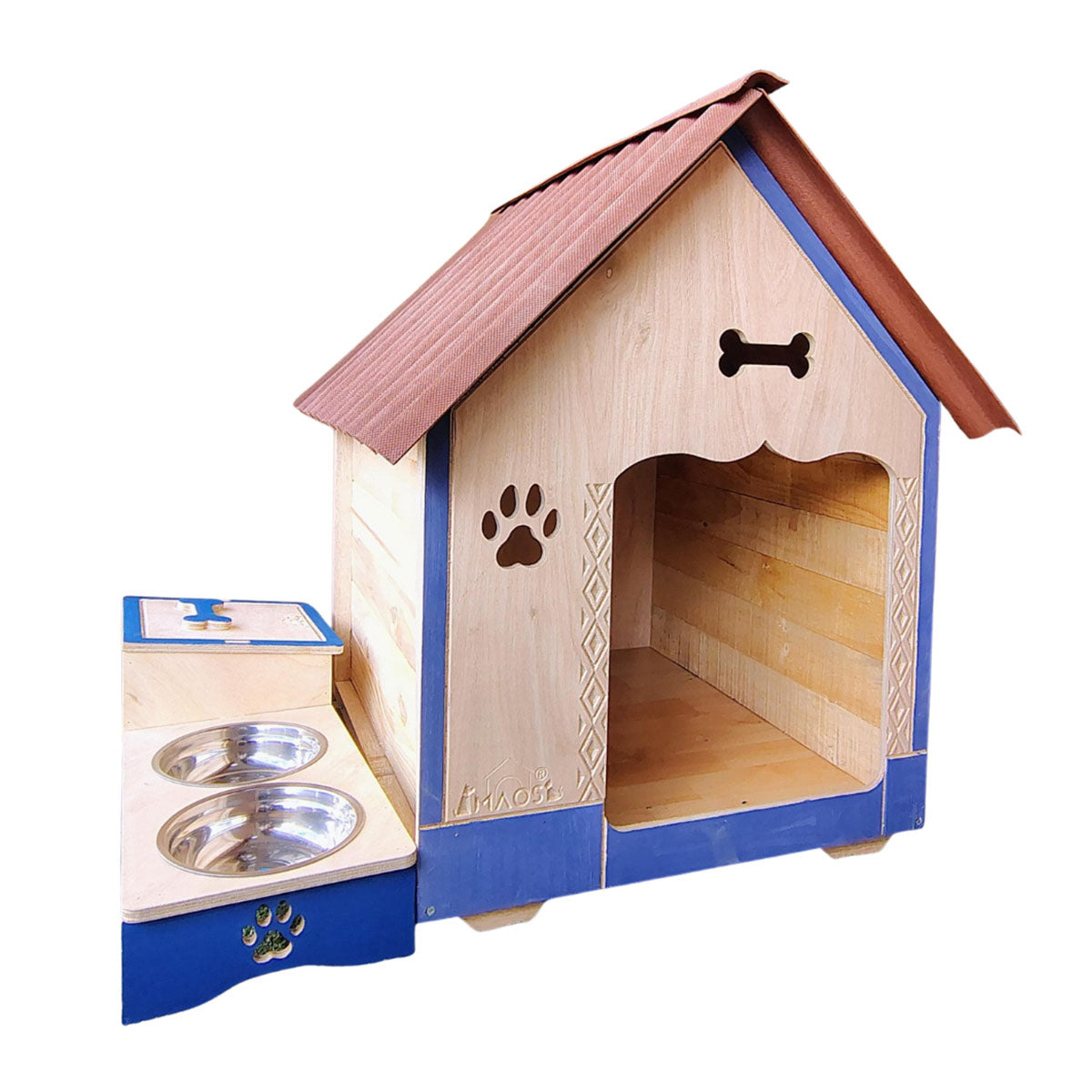 Casa De Madera Para Perros Pequeños Con Platero