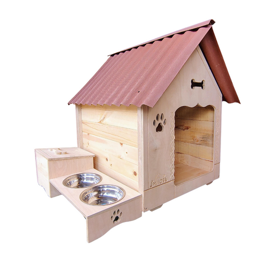Casa De Madera Para Perros Medianos Con Platero