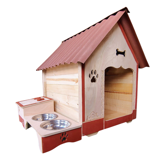 Casa De Madera Para Perros Pequeños Con Platero