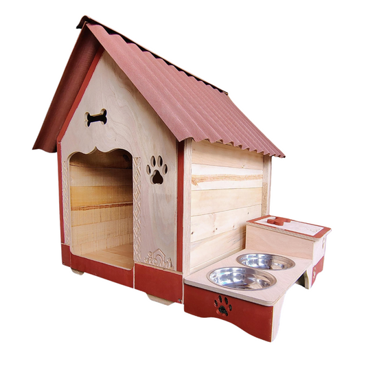 Casa De Madera Para Perros Medianos Con Platero