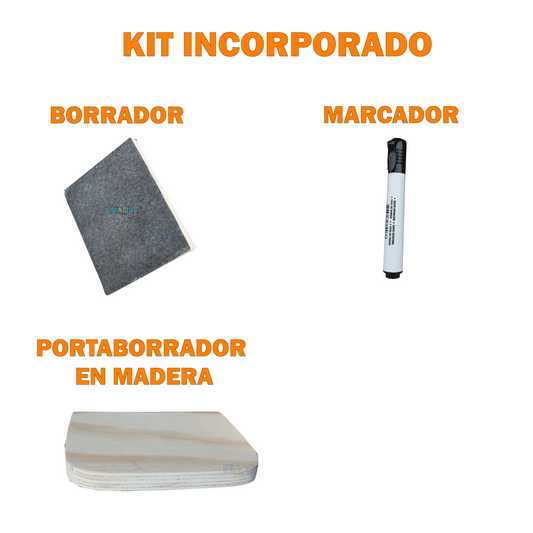 Pizarra Tablero Acrilico Cuadricula Borrable 60X40 Con Tripode