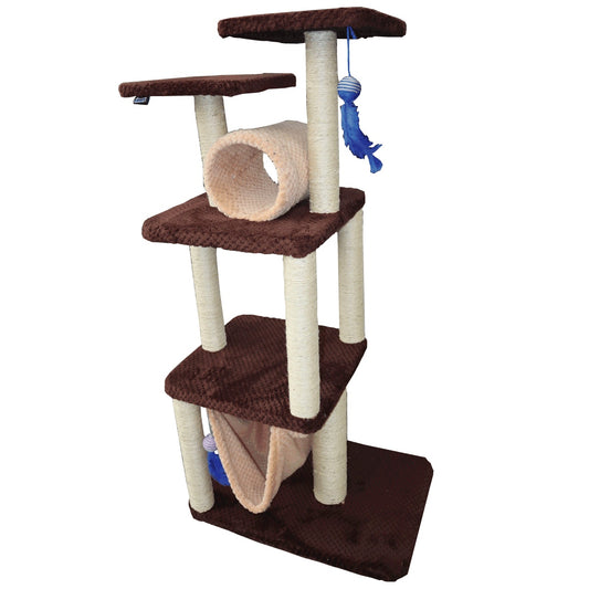 Gimnasio Rascador Acicalador  Para Gatos Tubos