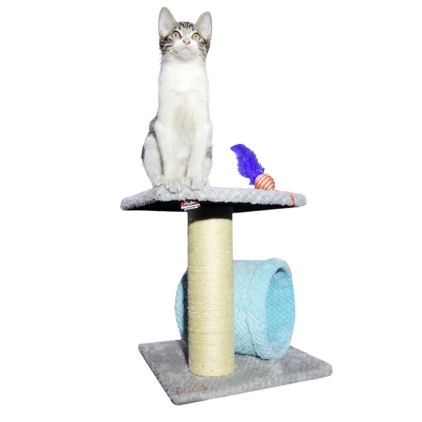 Rascador Acicalador Tunel Para Gatos