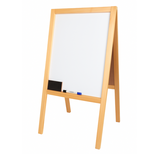 Pasacalles Acrilico Pizarra Publicitaria Con Marco De Madera