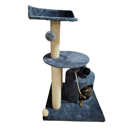Gimnasio Arbol Rascador Para Gatos Con Casa Cilindrica