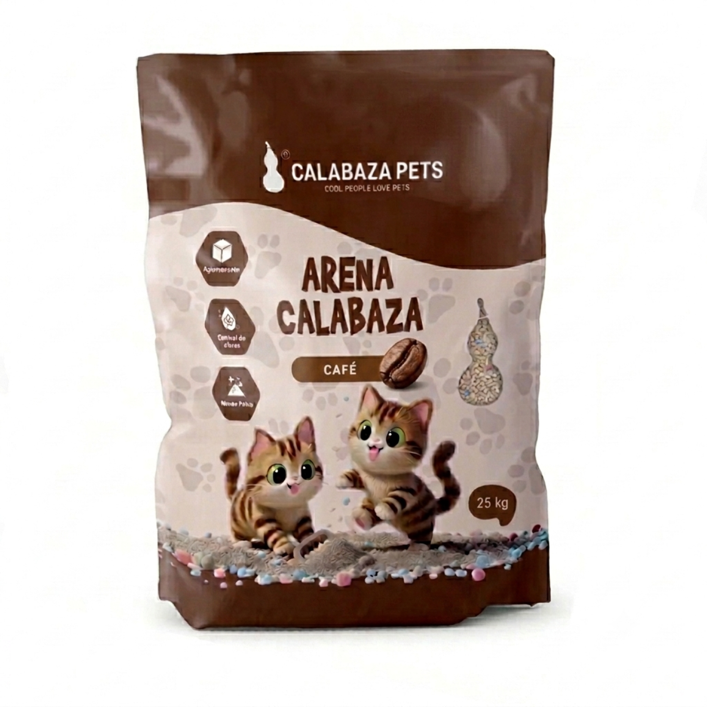 Arena Sanitaria Gato Aglomerante Con Bentonita Calabazas