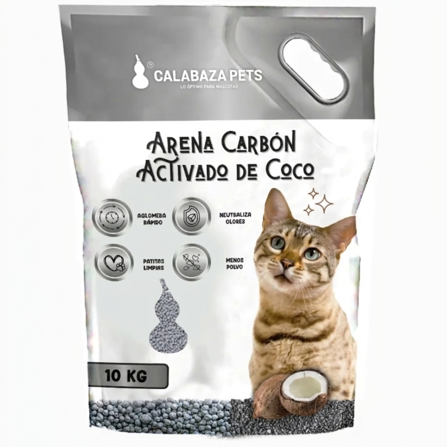 Arena Sanitaria Gato Aglomerante Con Bentonita Calabazas