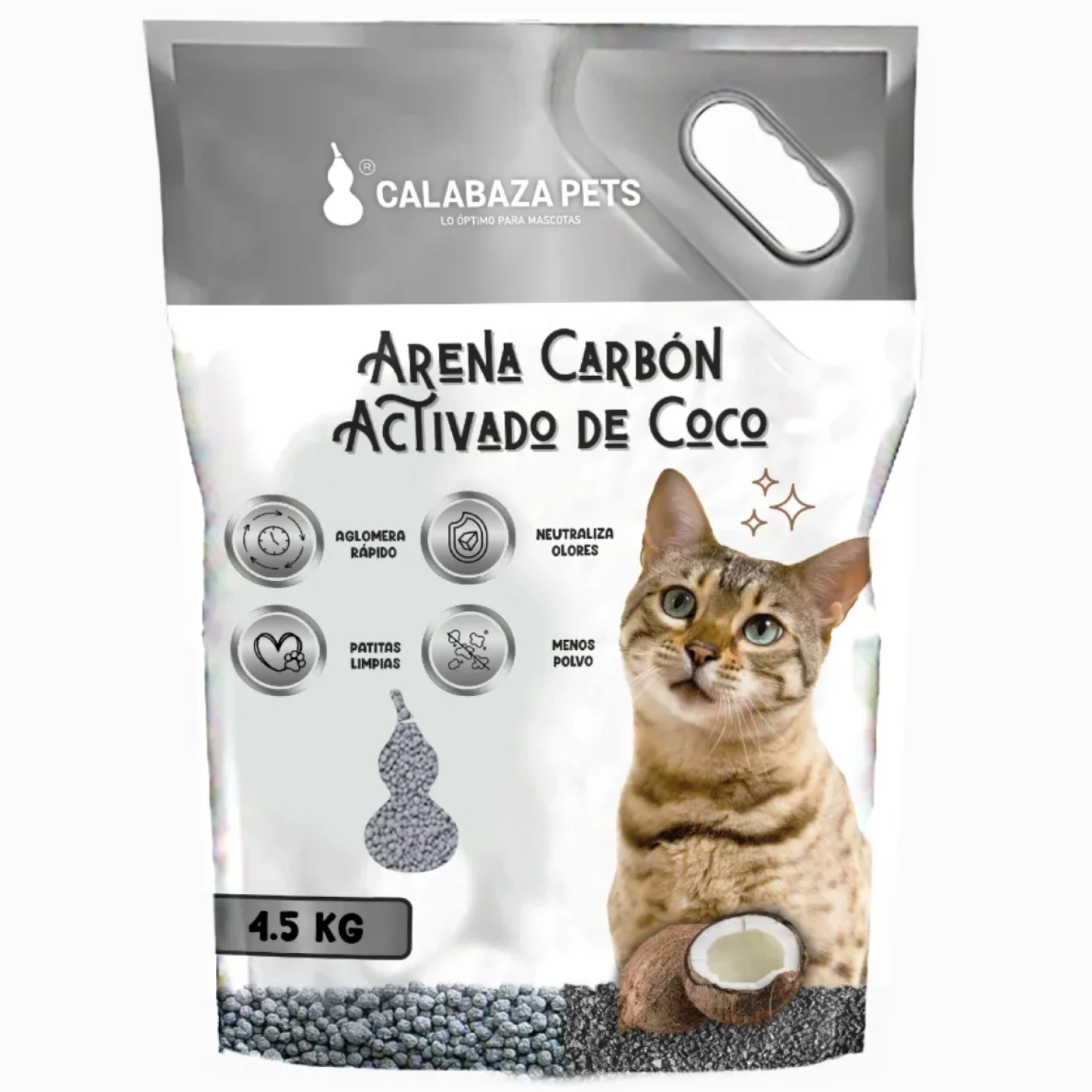 Arena Sanitaria Gato Aglomerante Con Bentonita Calabazas