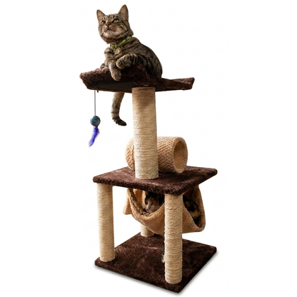 Gimnasio Arbol Rascador Para Gatos Hamaca Cilindro