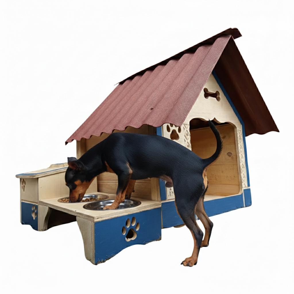 Casa Para Perro En Pino Con Platero