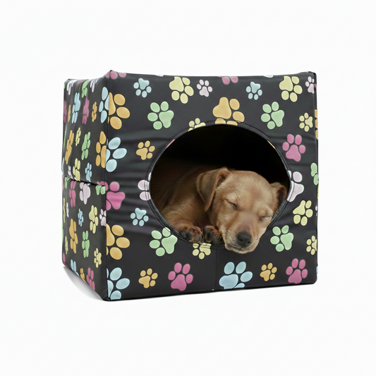 Cama Cubo En Tela Para Perro o Gato