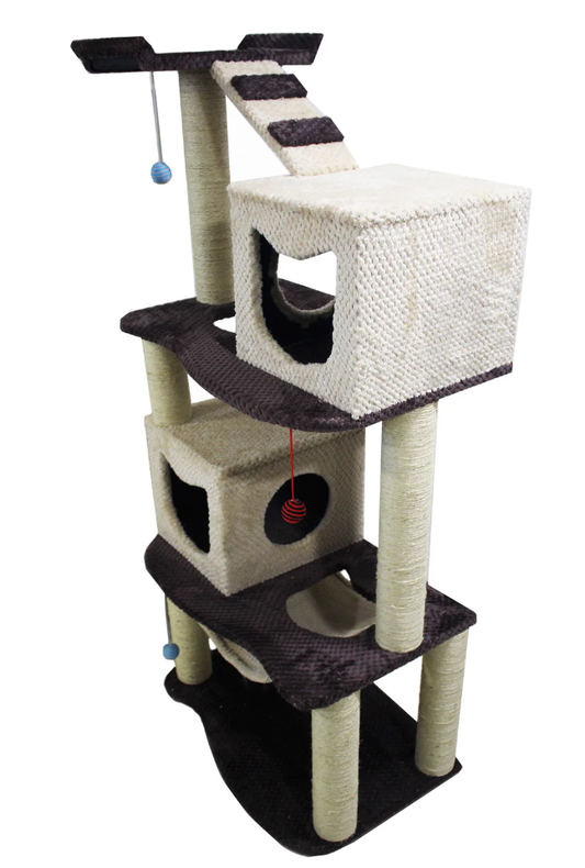 Gimnasio Torre Rascadora Para Gatos Doble Cajon