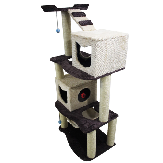 Gimnasio Torre Rascadora Para Gatos Doble Cajon