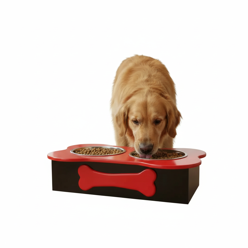 Comedero Bebedero Con Hueso Para Perros
