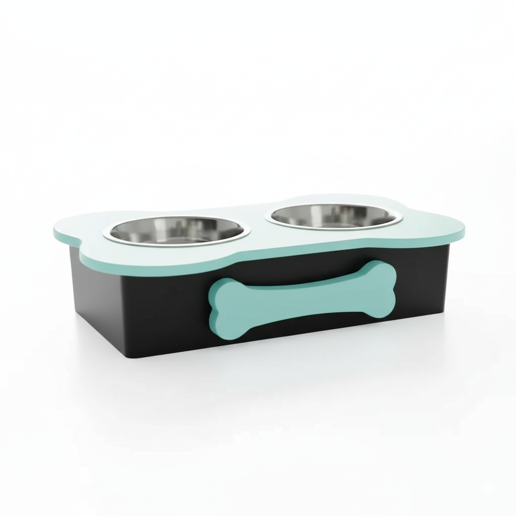 Comedero Bebedero Con Hueso Para Perros