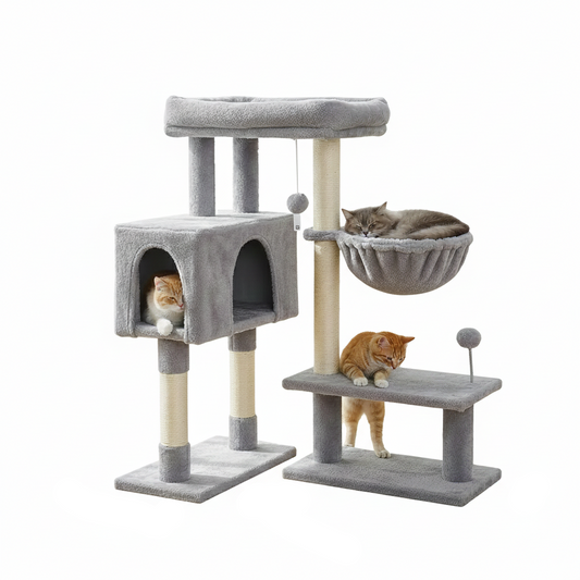 Gimnasio Rascador Felpa 4 Niveles Desarmable