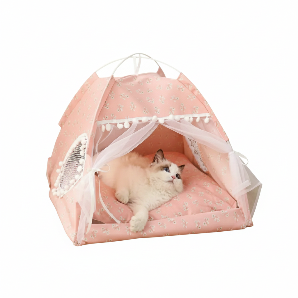 Camping para Perros y Gatos Refugio Acolchado para Interior