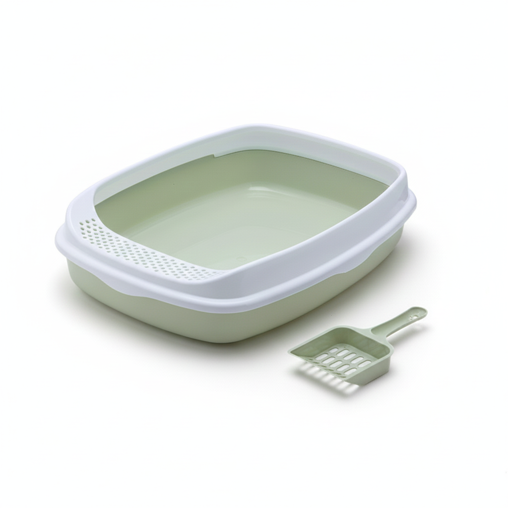 Arenera Caja Baño para Gatos con Pala