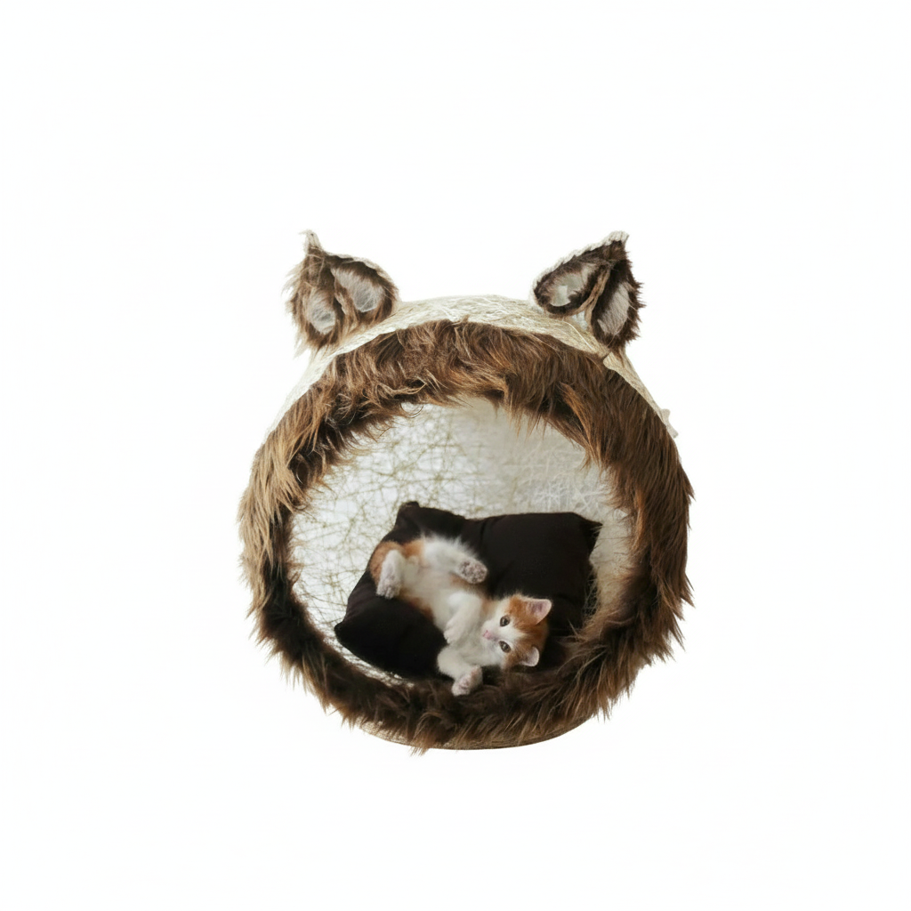 Cama Nido De Fique Para Gatos Con Cojin