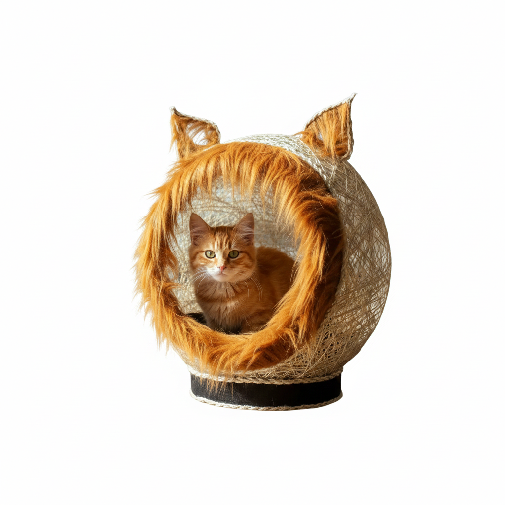 Cama Nido De Fique Para Gatos Con Cojin