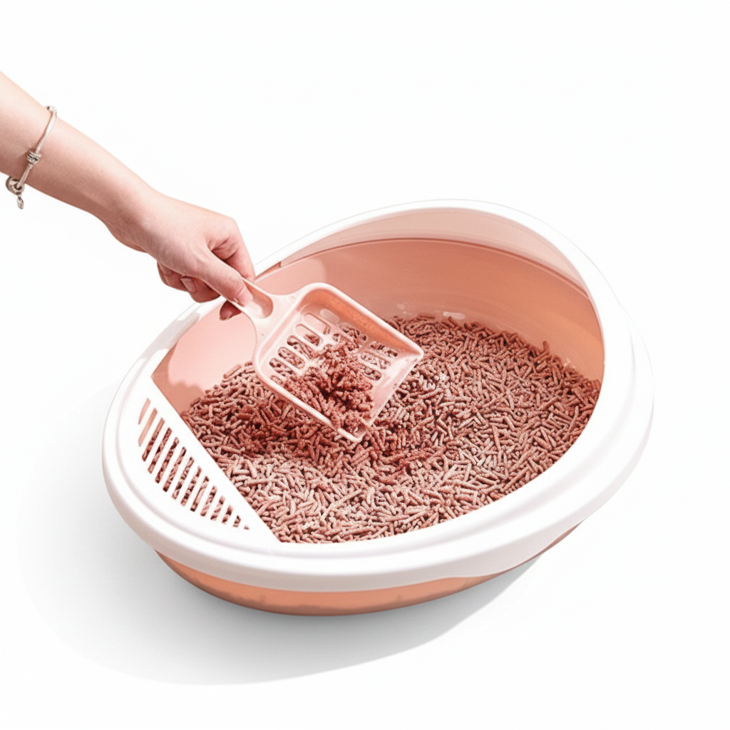 Arenera Caja Baño para Gatos con Pala