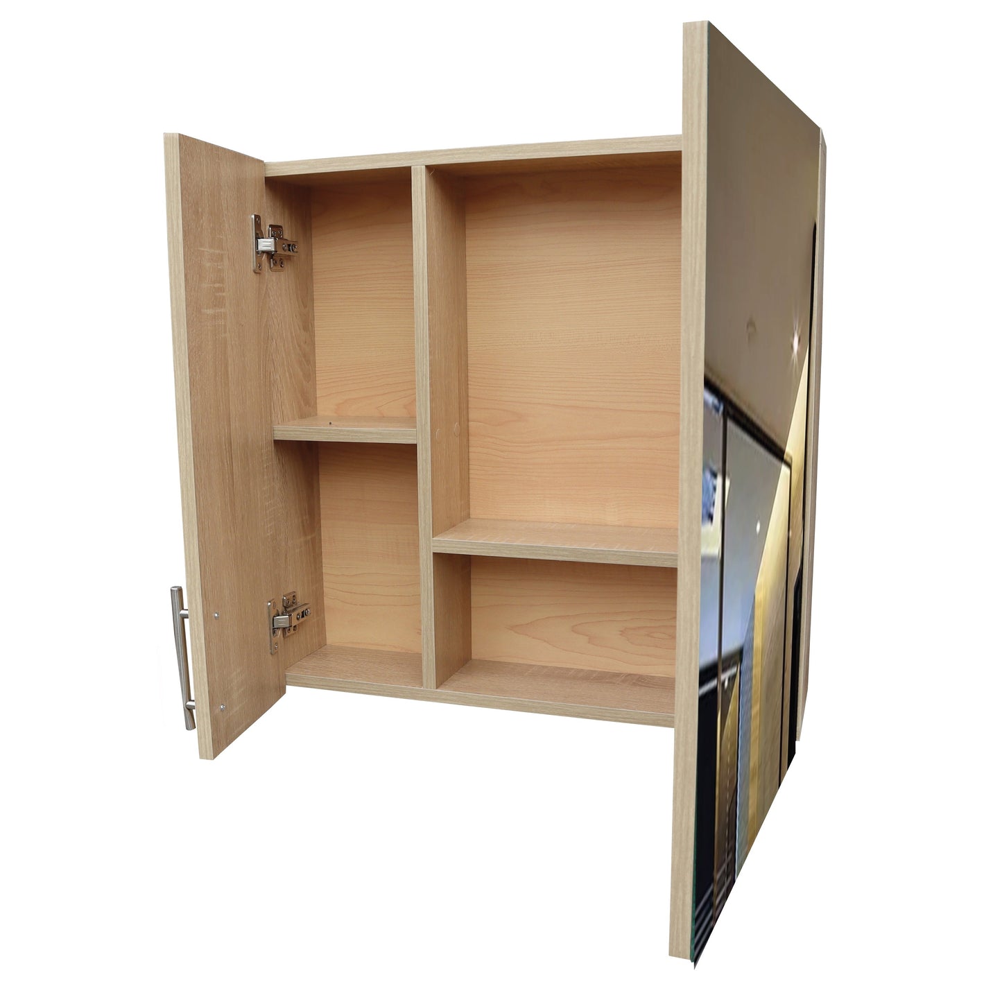 Mueble Gabinete Flotante Para Baño Espejo Fijo