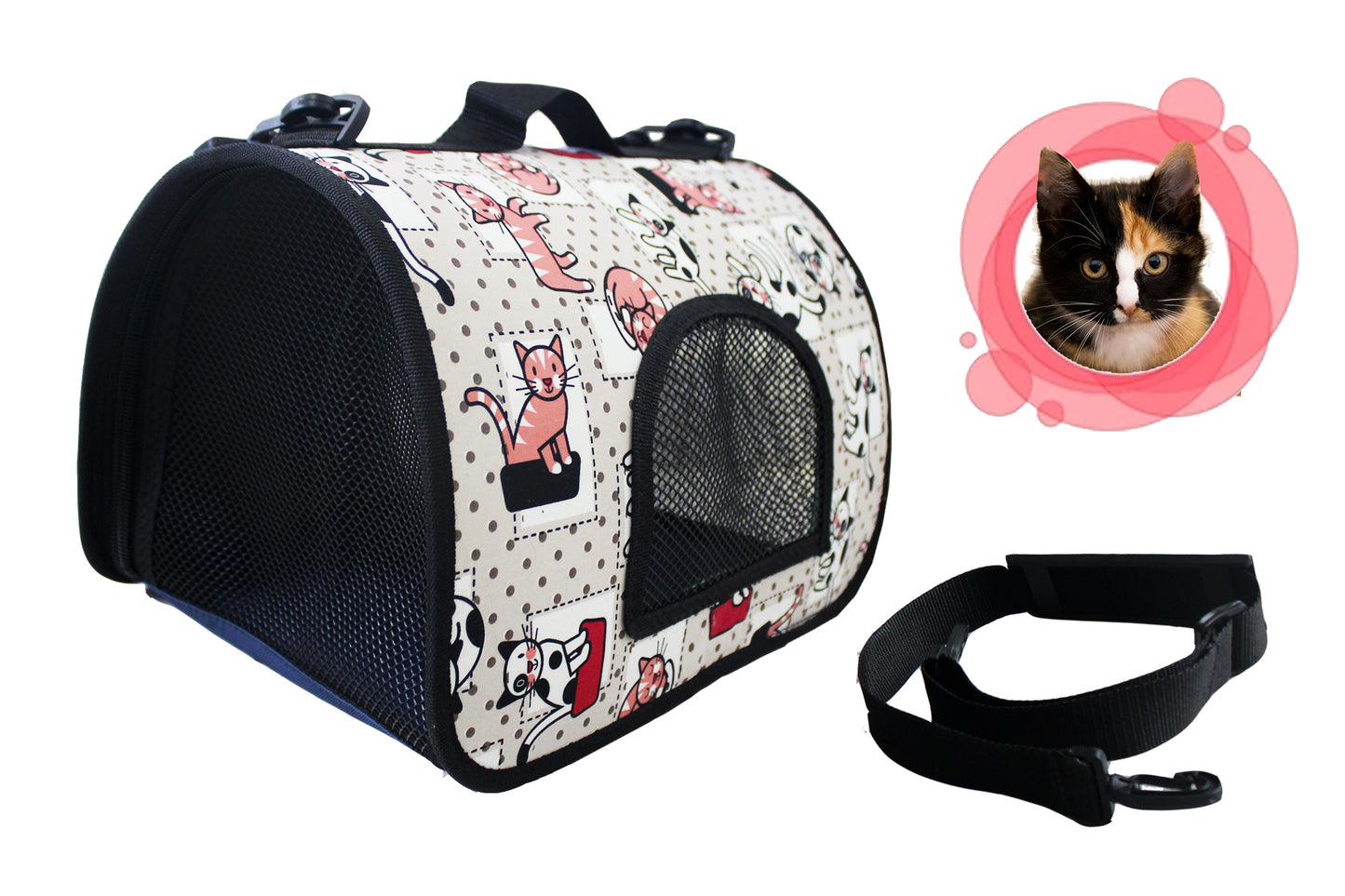 Guacal Cargador De Tela Para Perro o Gato Pequeño
