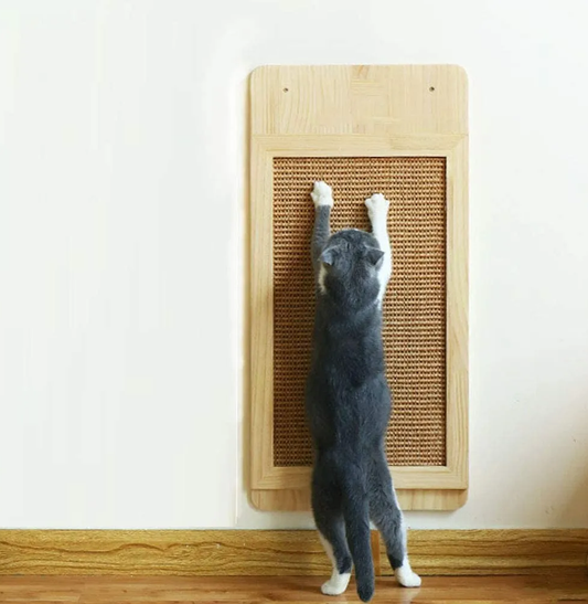 Rascador Acicalador Para Gatos De Pared En Pino Pequeño