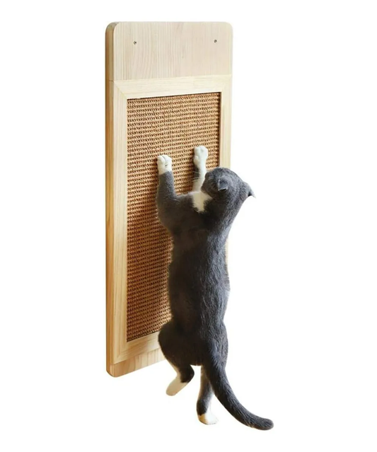Rascador Acicalador De Pared En Pino Grande Para Gatos