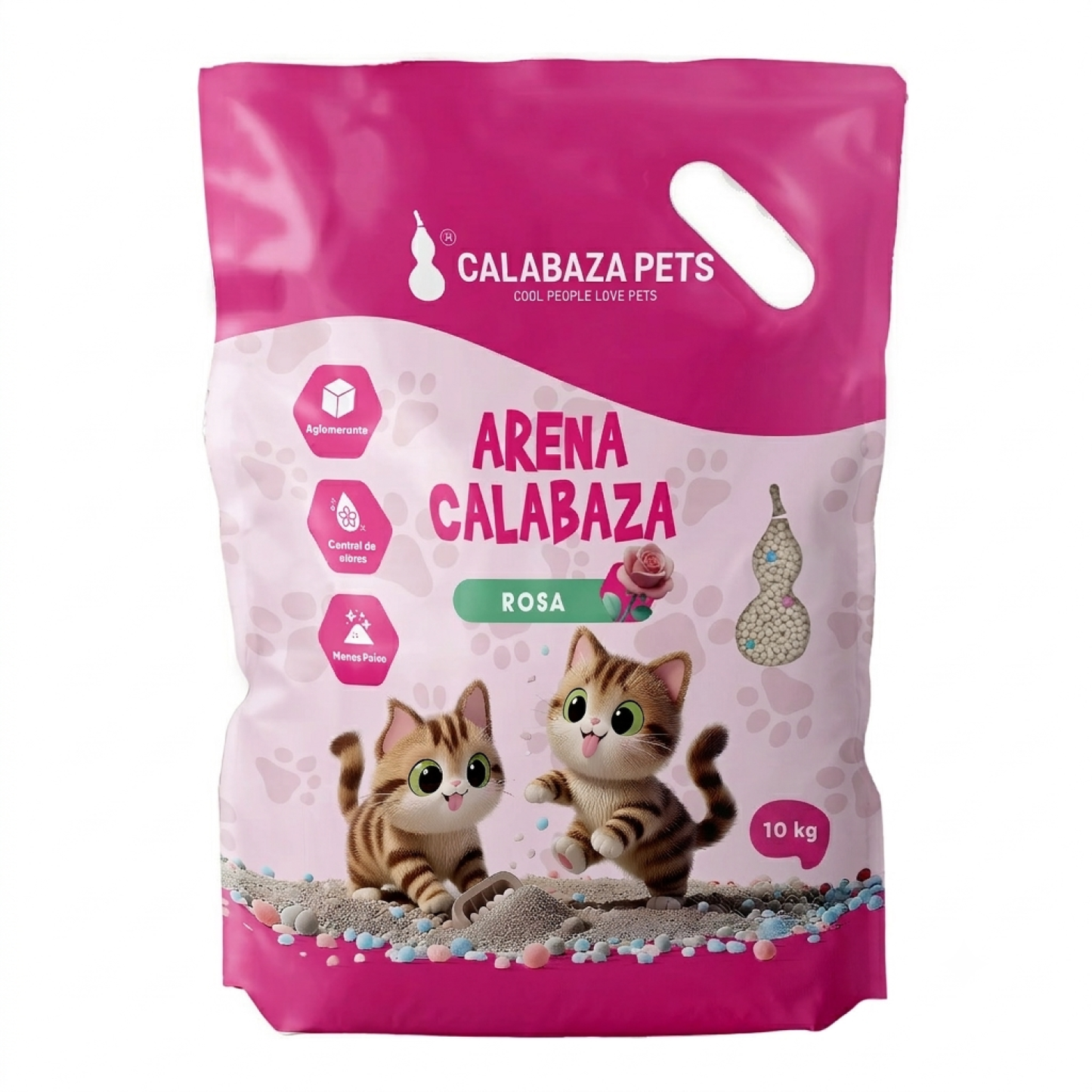 Arena Sanitaria Gato Aglomerante Con Bentonita Calabazas