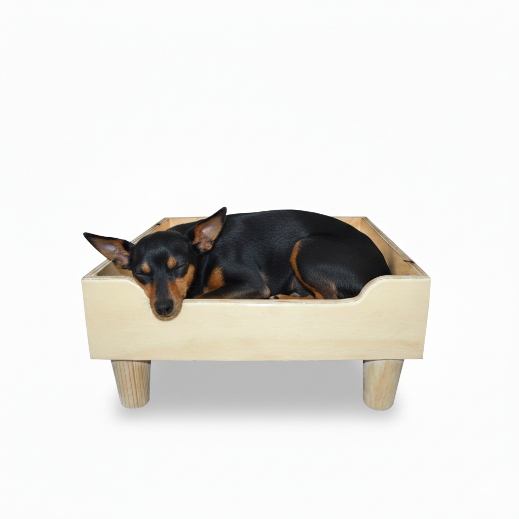 Base Cama Para Perros o Gatos En Madera Pino