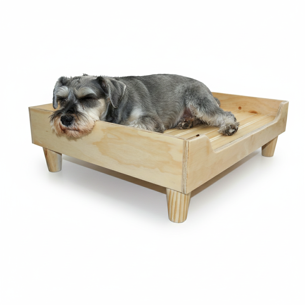 Base Cama Para Perros o Gatos En Madera Pino