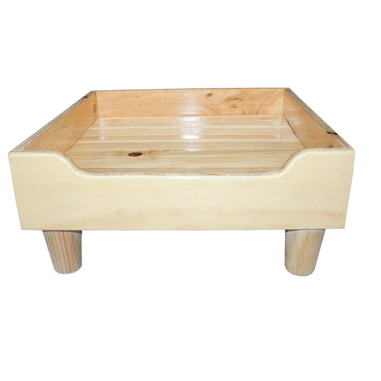 Base Cama Para Perros Madera Pino Cuadrada