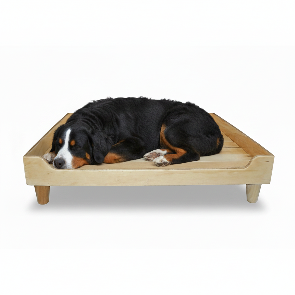 Base Cama Para Perros o Gatos En Madera Pino
