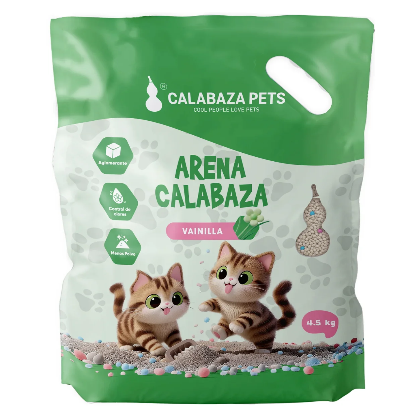 Arena Sanitaria Gato Aglomerante Con Bentonita Calabazas