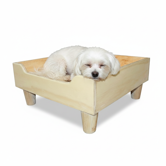 Base Cama Para Perros o Gatos En Madera Pino