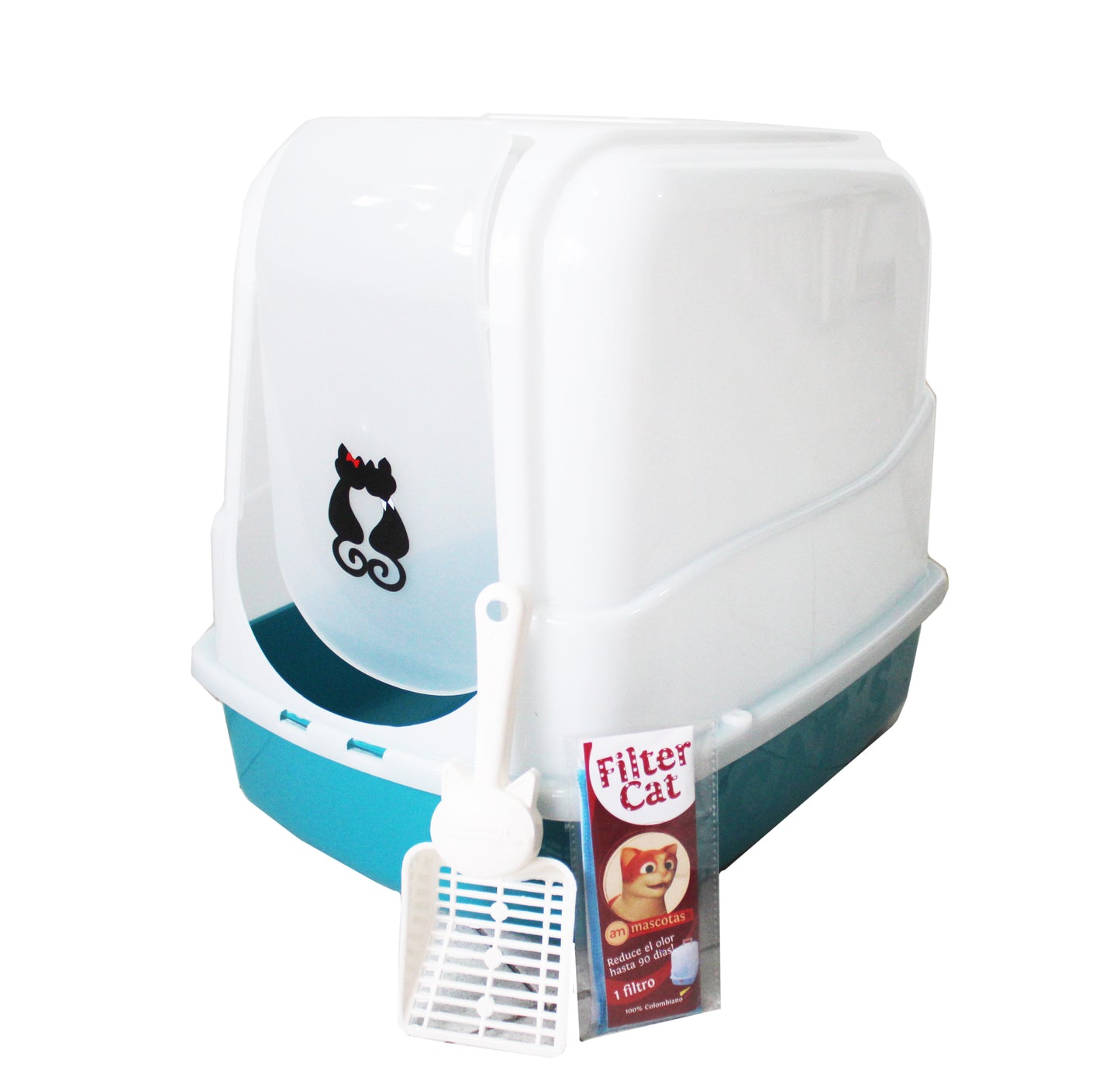 Arenera Caja Baño para Gatos con Pala