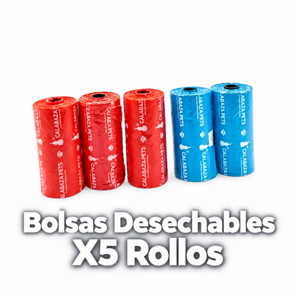 Dispensador y Bolsas Desechables Perro